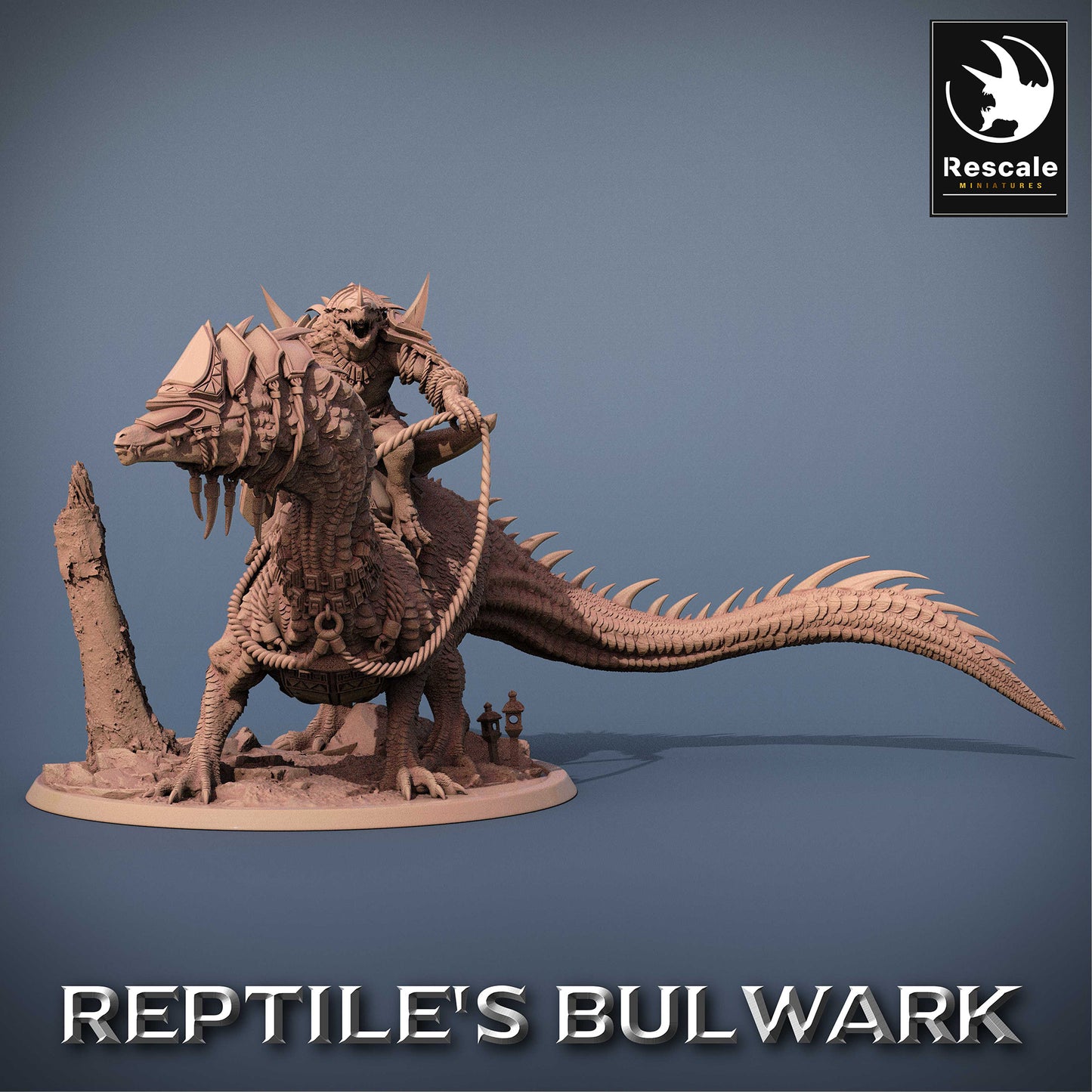 Lizardfolk Rider - Lizard Warrior on Dinosaur Mount (C5)