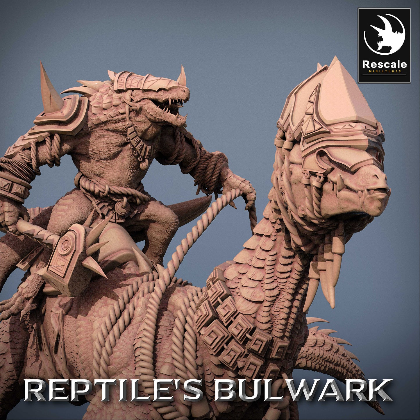 Lizardfolk Rider - Lizard Warrior on Dinosaur Mount (C5)