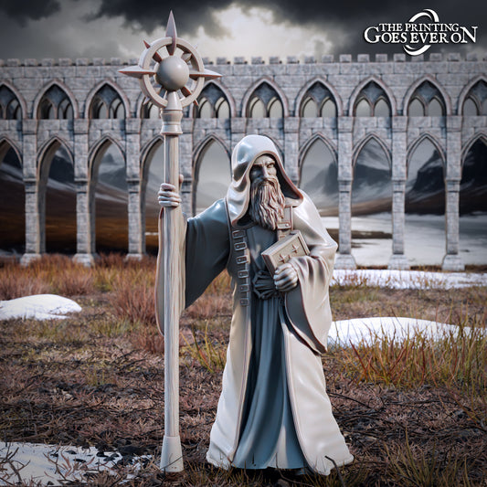 Product photo Tabletop 28mm The Printing Goes Ever On (TPGEO) 0: Mage - Scholar of the Northern Men - Wizard Malion the Mystical