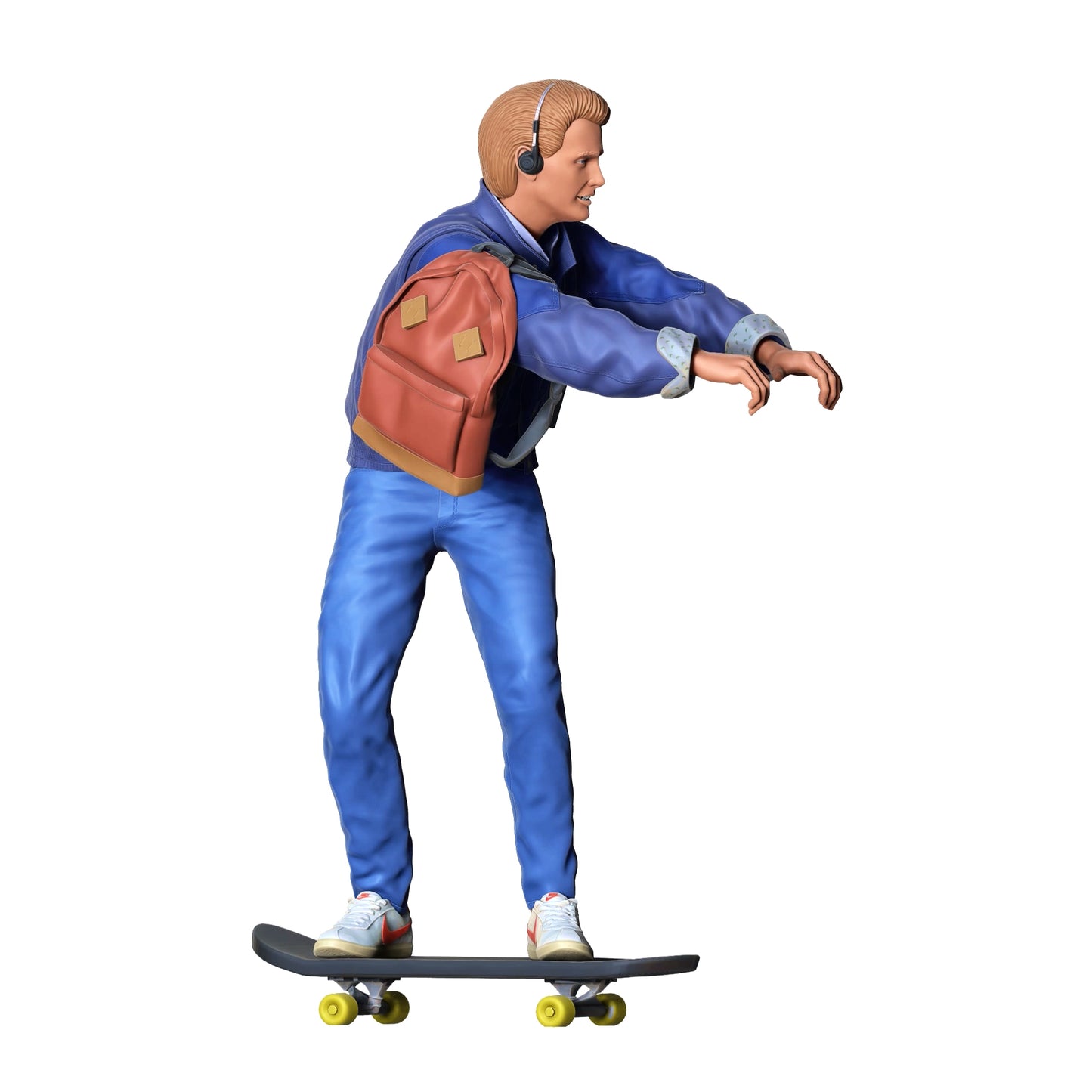 Produktfoto Diorama und Modellbau Miniatur Figur: Skater - Mann auf Skateboard mit Rucksack