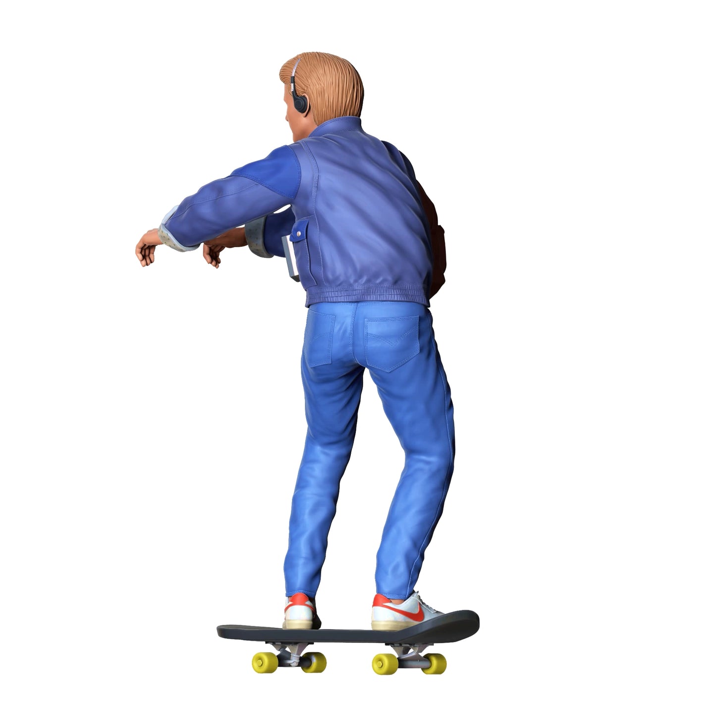 Produktfoto Diorama und Modellbau Miniatur Figur: Skater - Mann auf Skateboard mit Rucksack