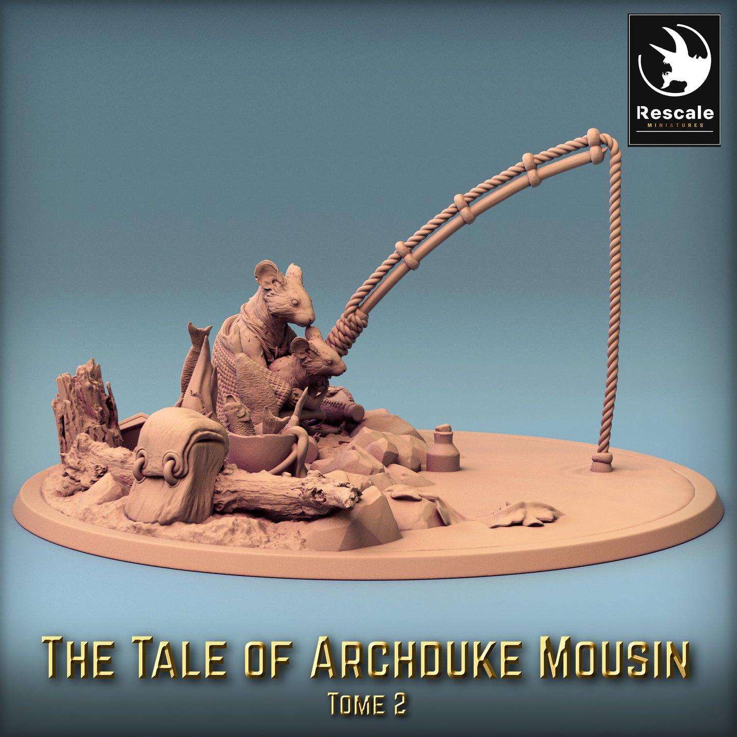 A family of mice is fishing (large base) (G10)