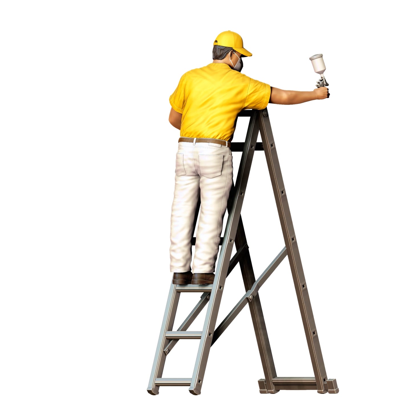 Product photo 0: Painter with spray gun - Craftsman on ladder