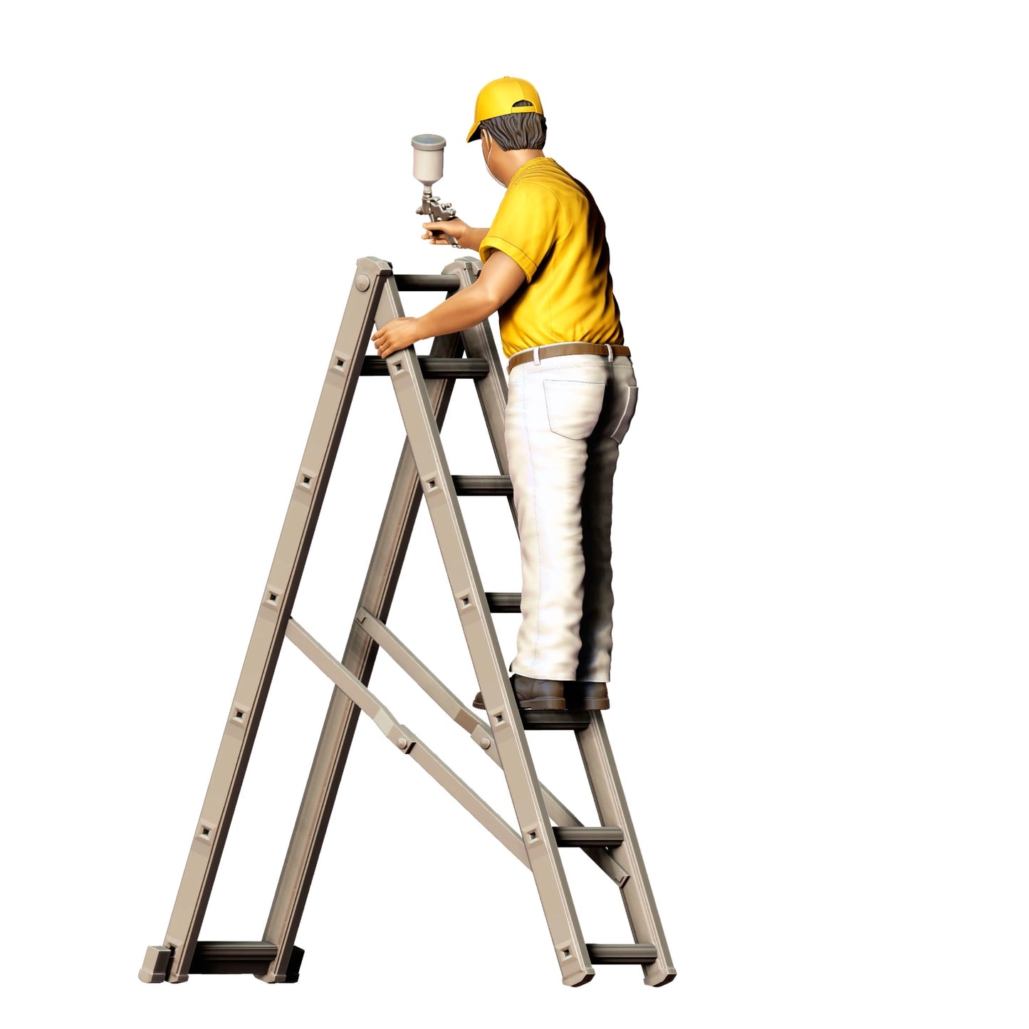 Product photo 0: Painter with spray gun - Craftsman on ladder