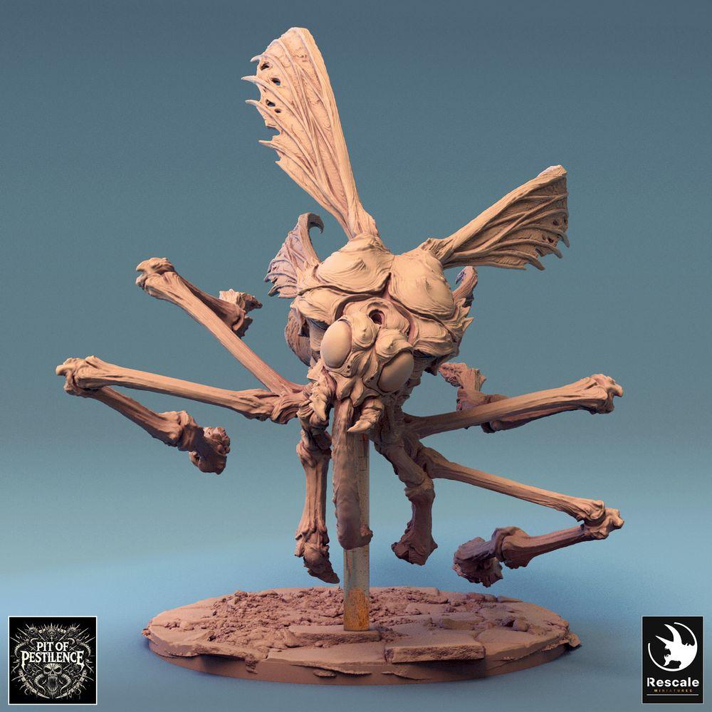 Product photo Tabletop 28mm Lord of the Print (LotP) 0: Tabletop miniature: Plague Fly / Pest Demon - insectoid flying beast, flying wargaming monster, swarm and boss enemy (24_08_E6)