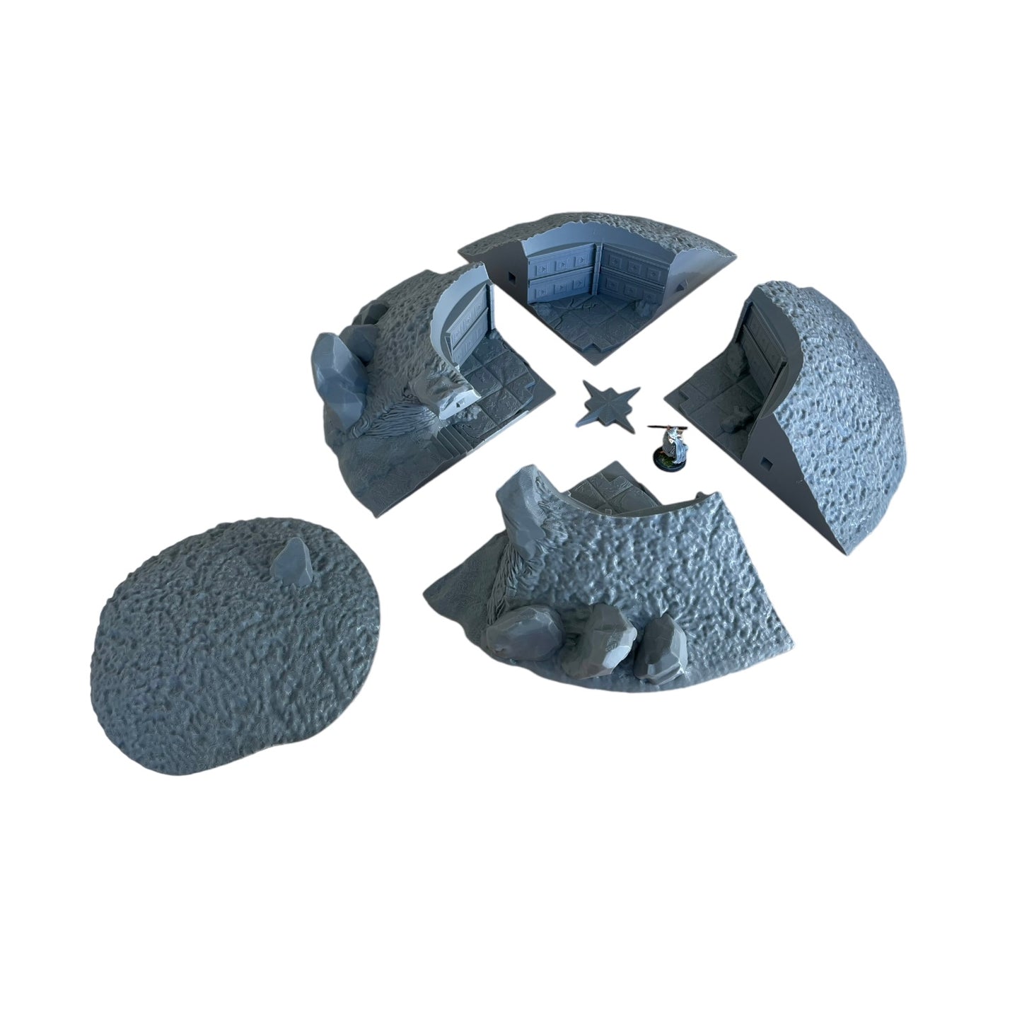 Product photo Tabletop 28mm The Printing Goes Ever On (TPGEO) 0: Great Tomb Chamber Catacombs - Ghostly Resting Place Beneath the Hill - Hill Graves