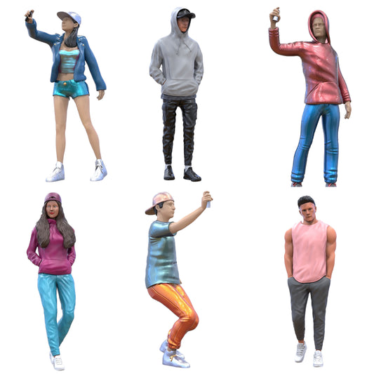 Product photo diorama and model building miniature figure: Sprayer Gang Set, 6 figures