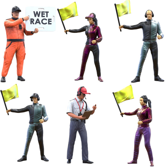 Product photo diorama and model building miniature figure: Track Marshal Set 2, 6 figures