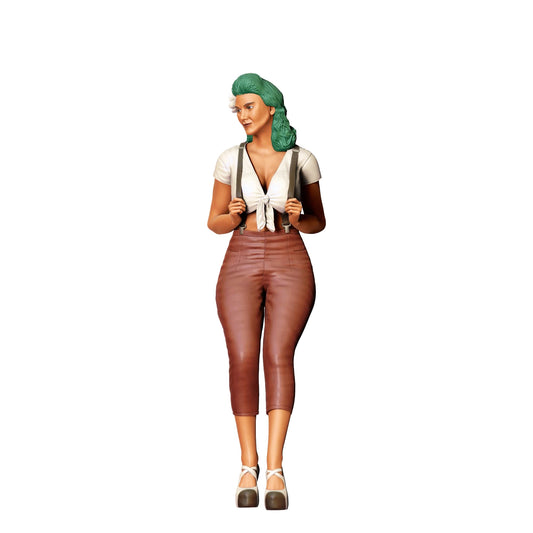 Diorama Model Building Product Photo 0: PinUp Girl B - Attractive Lady Leaning Vintage Style (Ref. No. 383)