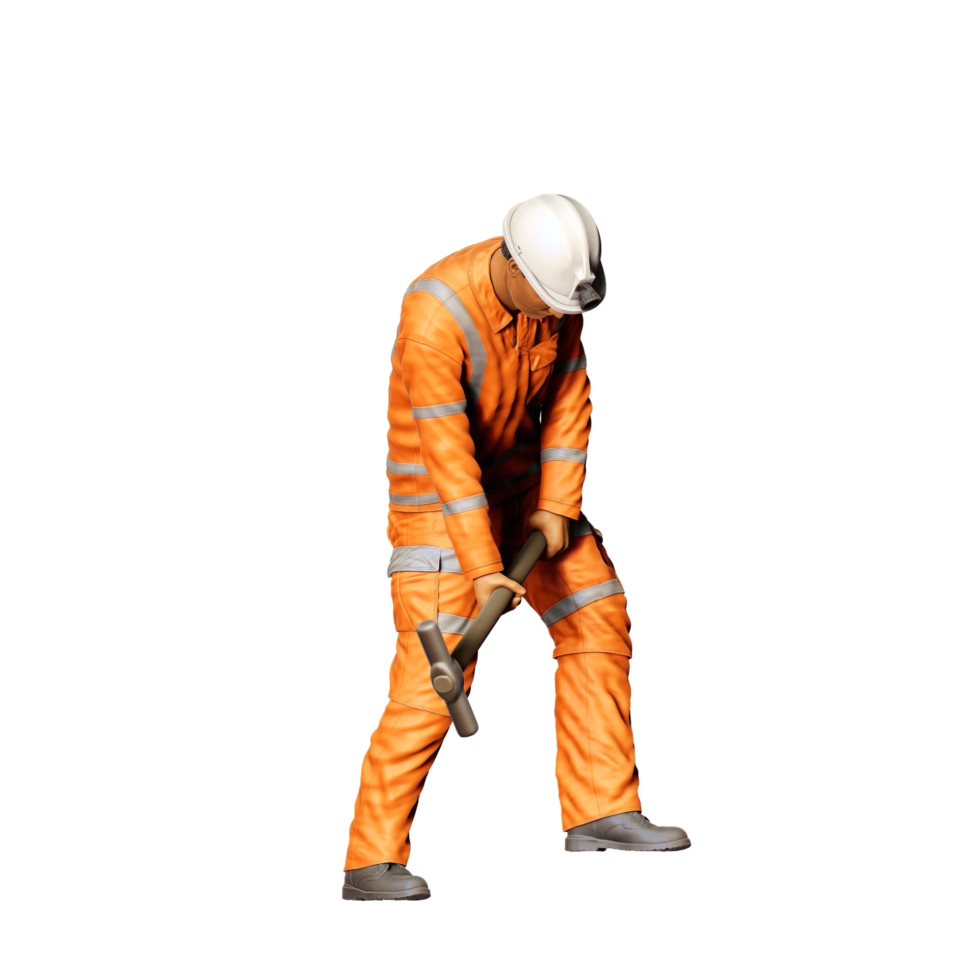 Diorama model building product photo 0: Worker on the track with hammer - Railway worker/Construction worker A (Ref. No. 387)