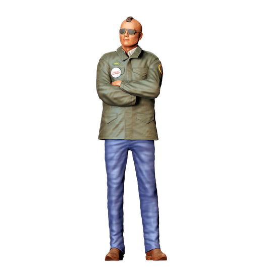 Diorama model building product photo 0: Figure in military look with mohawk - urban outsider (Ref. No. 424)