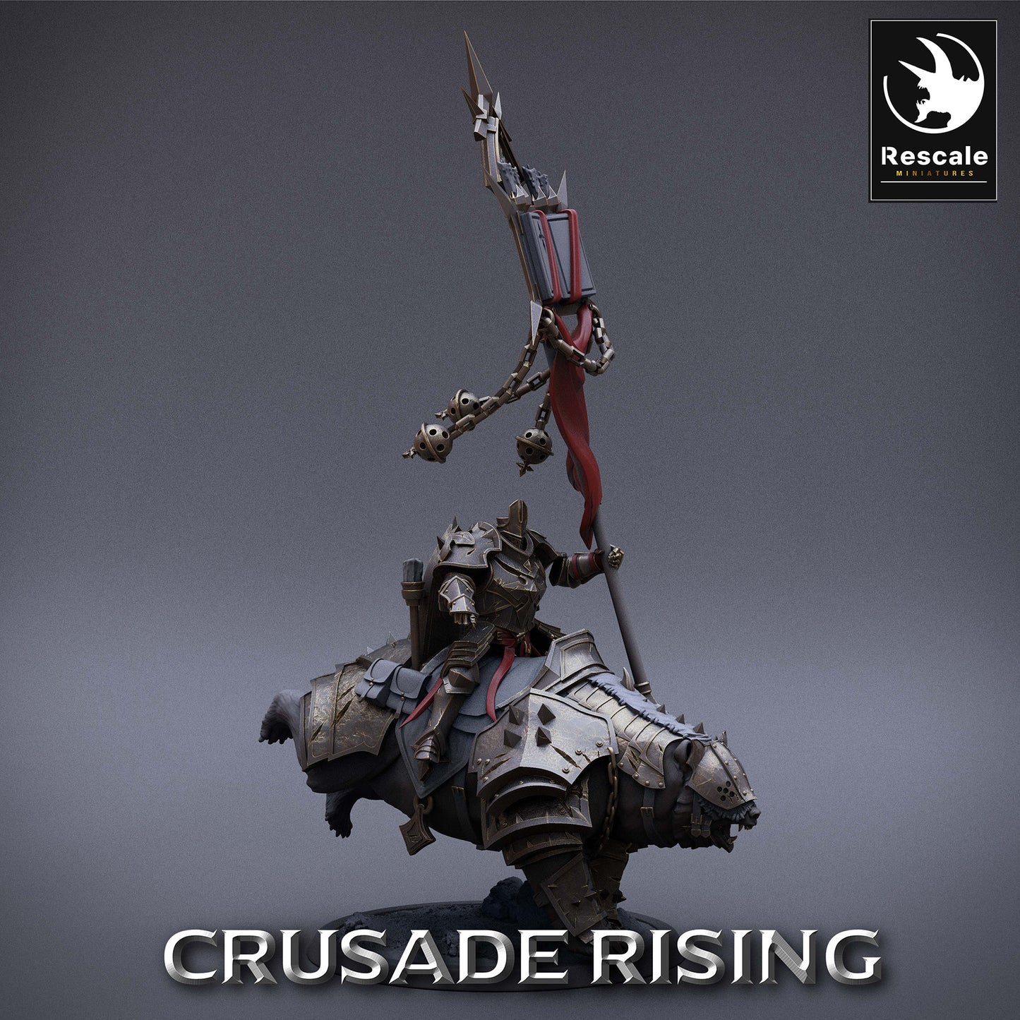 Templar Banner Bearer Rider - Mighty Ruler of the Order of the Templars - Knights Templar (D2)