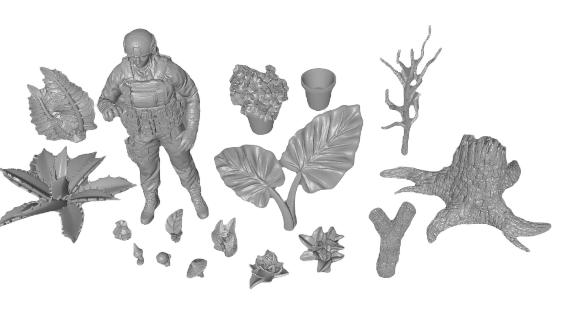 Product photo diorama and model building decor, accessories: 0: Plants and vegetation: 10 peak mushrooms