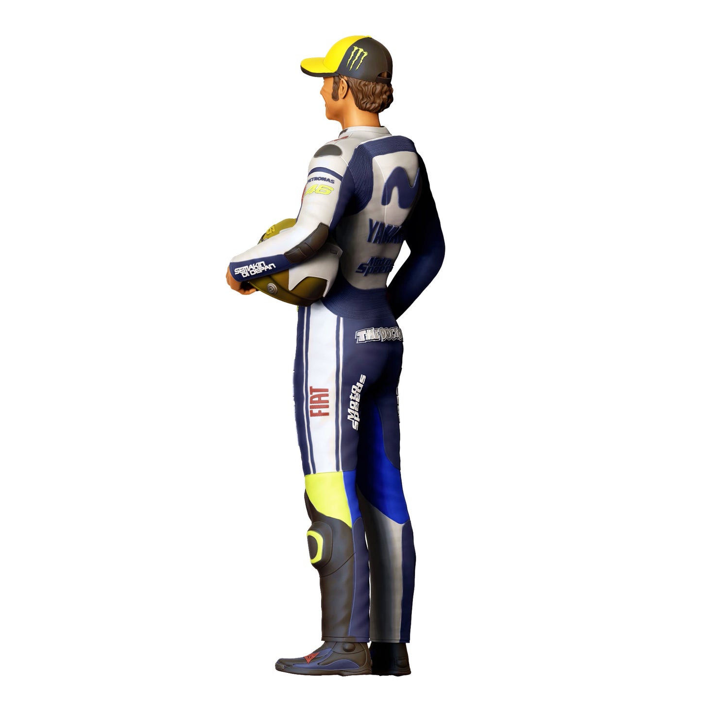 Diorama Modellbau Produktfoto 0: Motorrad Rennfahrer mit Helm – Figur im Rennanzug (Ref. Nr. 416)