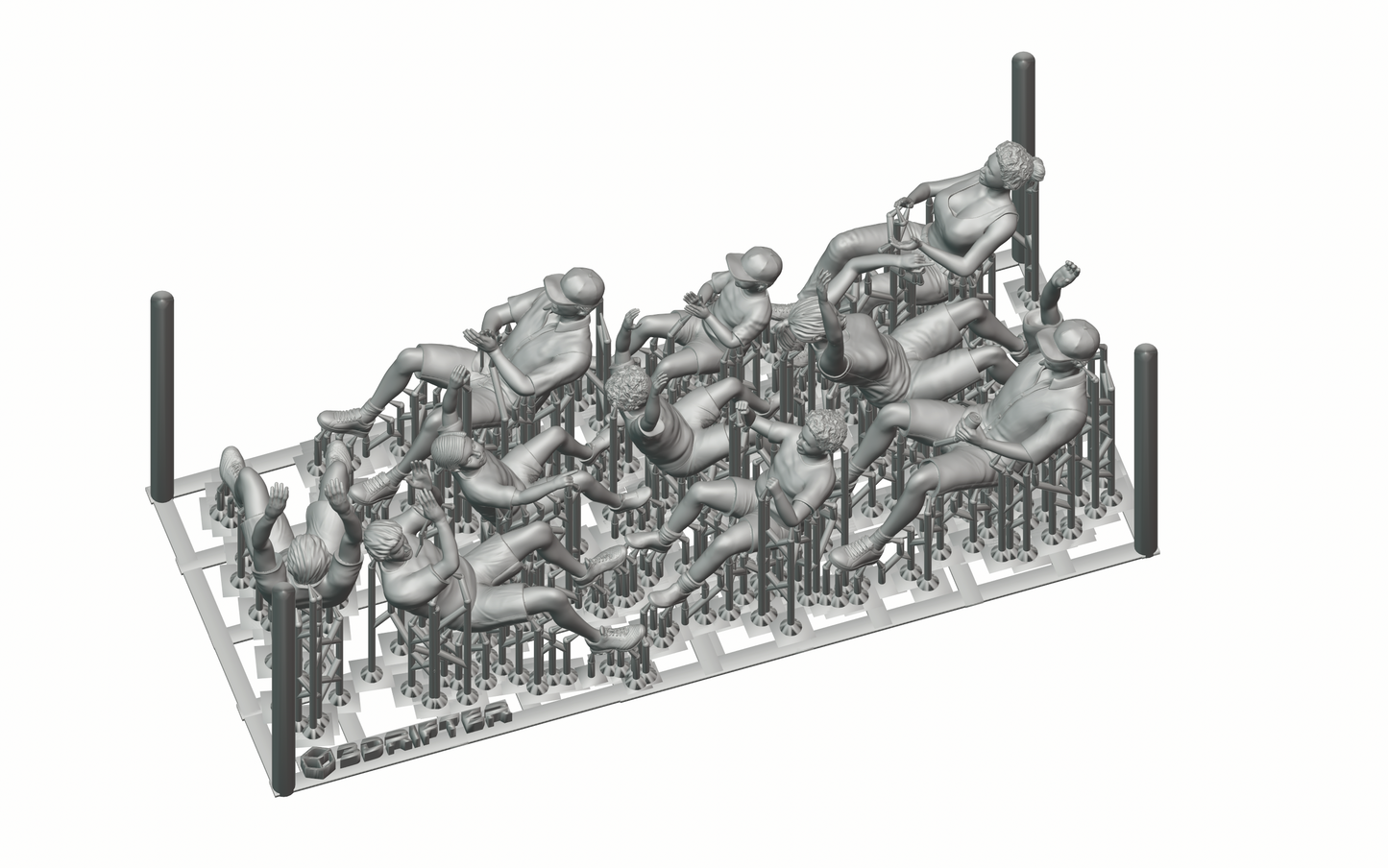 Product photo diorama and model building miniature figure: Audience Set 4, 10 figures