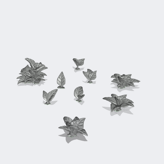 Product photo miniature furniture, decor diorama and model building 0: plants and greenery: 9 ground covers