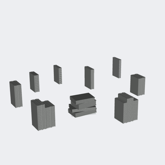 Product photo miniature furniture, decor diorama and model building 0: In the living room: 9 books for library or bookshelf