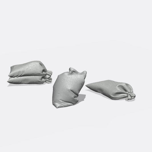 Product photo miniature furniture, diorama setup, and model building 0: Storage and organization: Bags 2 - Bag full of grain or sandbag (Ref. 50D)