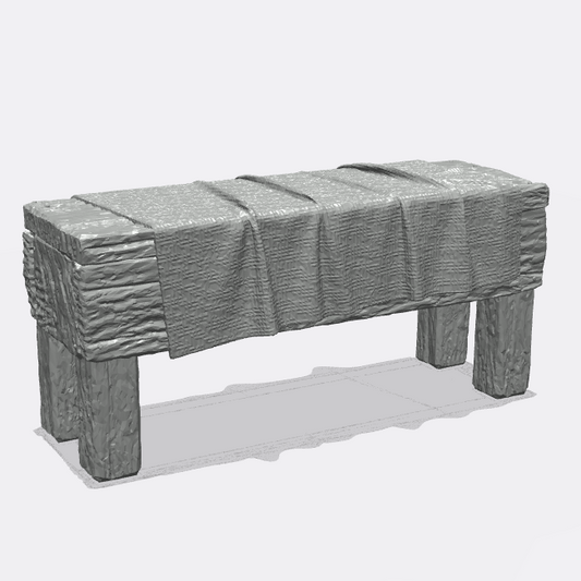 Product photo miniature furniture, decor diorama and model building 0: In the kitchen: Dining table set for kitchen or dining room (Ref. 47D)