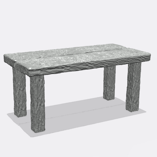 Product photo miniature furniture, diorama and model building 0: Furniture and inventory: Table 2 - Beer table for kitchen and dining room (Ref. 48D)