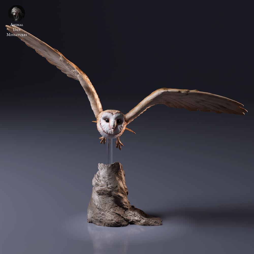 Product photo animal figure Animal Den Miniatures 6: Wildlife animal figure: American barn owl - flying (26_10_07)