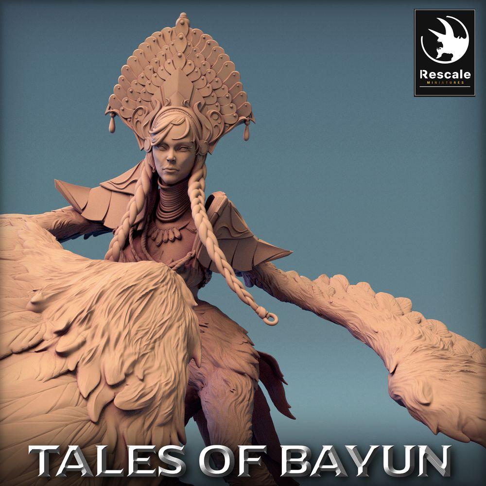 Product photo Tabletop 28mm Lord of the Print (LotP) 0: Tabletop miniature: Harpy Harpy warrior, Harpy matriarch, winged witch, bird creature (24_01_I2)