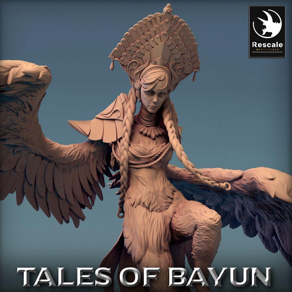 Produktfoto Tabletop 28mm Lord of the Print (LotP) 0: Tabletop Miniatur: Harpyie / Harpy im Sturzflug, Sirenenkönigin, geflügelte Dämonin, Himmelsjägerin (24_01_I5)