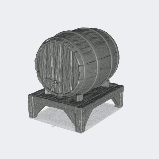 Product photo miniature furniture, diorama and model building 0: Storage and organization: Beer barrel
