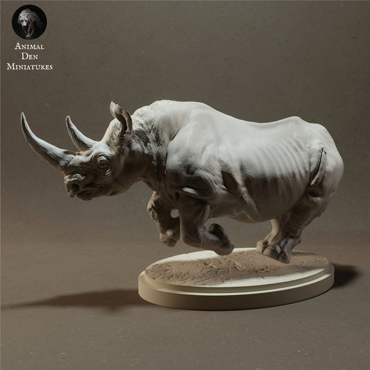 Product photo Animal Figure Diorama, Model Building: 0: Aggressive African Rhinoceros - Savanna Animals