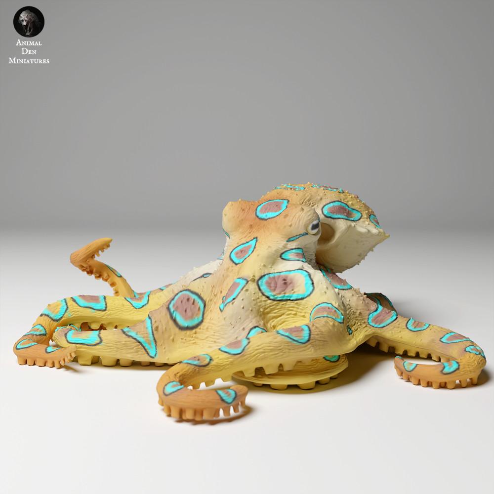 Product photo animal figure Animal Den Miniatures 2: Sea creature animal figure: Large blue-ringed octopus (24_05_06)