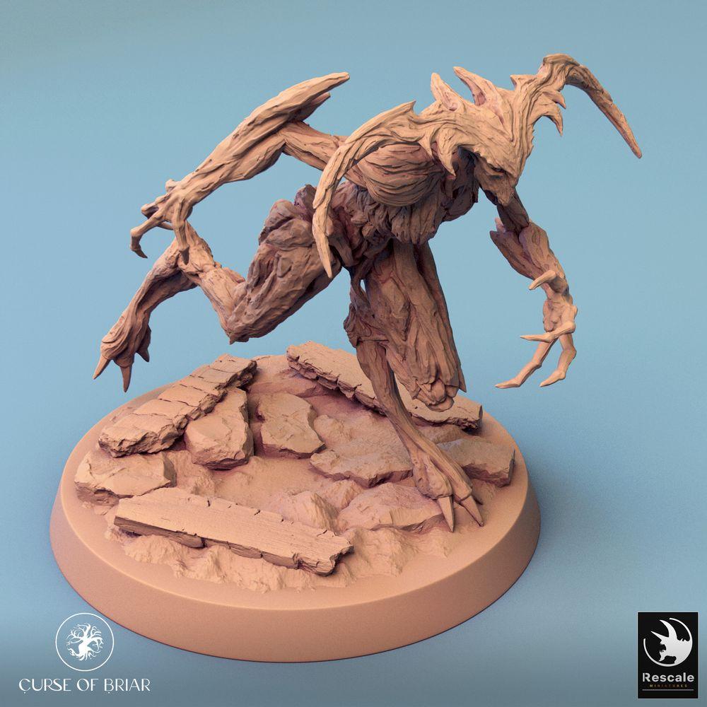 Product photo Tabletop 28mm Lord of the Print (LotP) 0: Tabletop miniature: Woodfey Forest Golem, Grove Guardian, Thorn Beast, Plant Construct (24_07_A19)