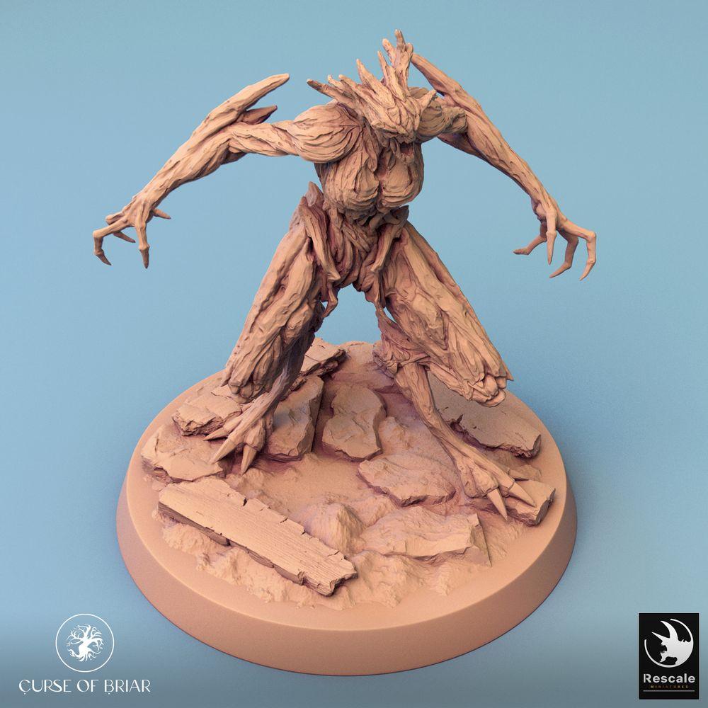 Product photo Tabletop 28mm Lord of the Print (LotP) 0: Tabletop miniature: Forest Golem, Wood Elemental, Tree Creature - Thorn Guardian, Nature Spirit (24_07_A20)
