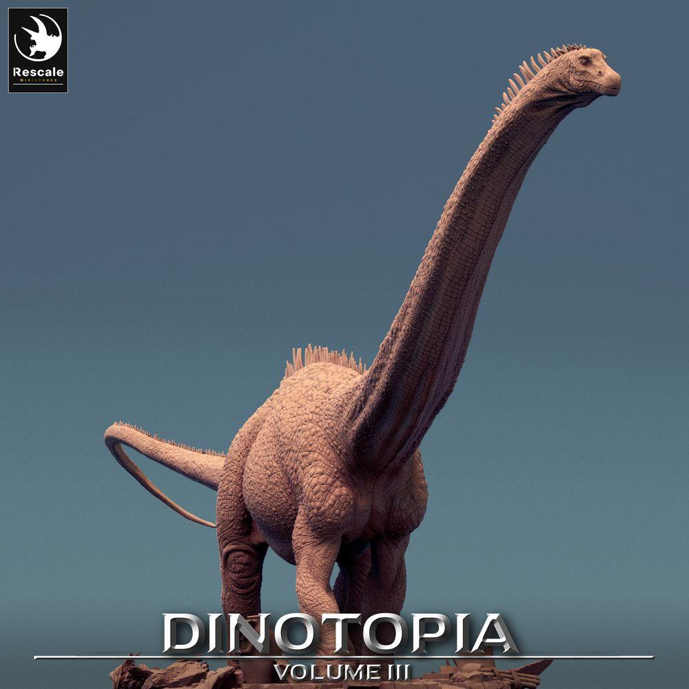 Produktfoto Tabletop 28mm Lord of the Print (LotP) 0: Fantasy Figur: Diplodocus Sauropod - Langhals-Dino, Urzeit-Koloss, Monsterfigur und Reittier (24_06_F2)
