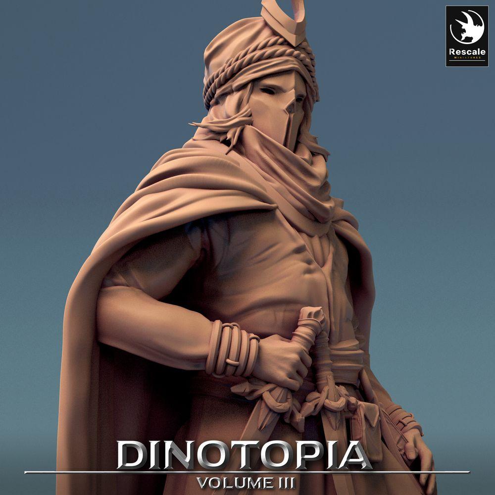 Product photo Tabletop 28mm Lord of the Print (LotP) 0: Tabletop miniature: Desert Warrior, Sabre Fighter and Assassin, Nomad Prince, Leader of the Caravan Guard (24_06_E17)