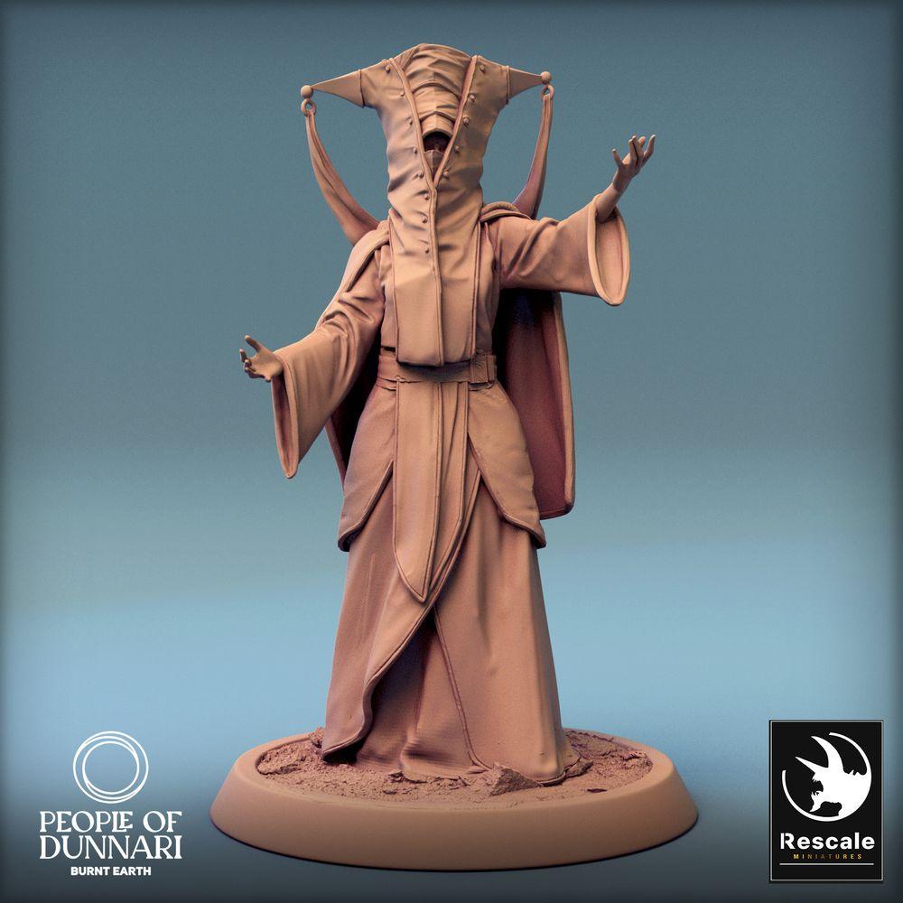 Tabletop photo 28mm Lord of the Print (LotP) 0: Tabletop miniature: Occult High Priestess and Cultist, Ritual Mage, Summoner, Oracle (24_03_D2)