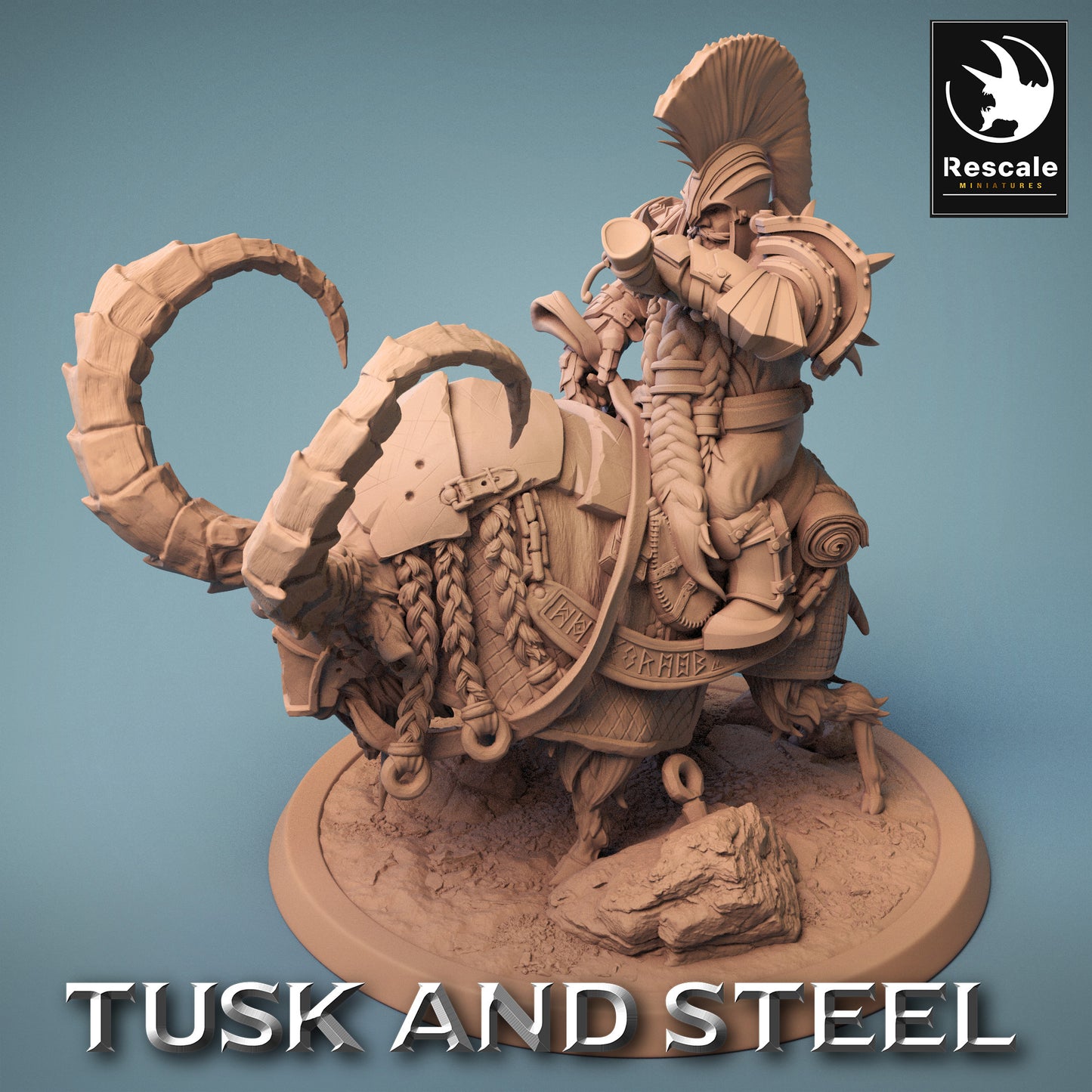 Dwarf Rider - Brave Warrior on Capricorn - Miner Dweller Under the Mountain (D5)