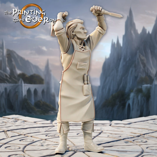 Product photo Tabletop 28mm The Printing Goes Ever On (TPGEO) 0: Elven Shipwright - 2 Craftsmen of the Elven Folk - Elven Workers