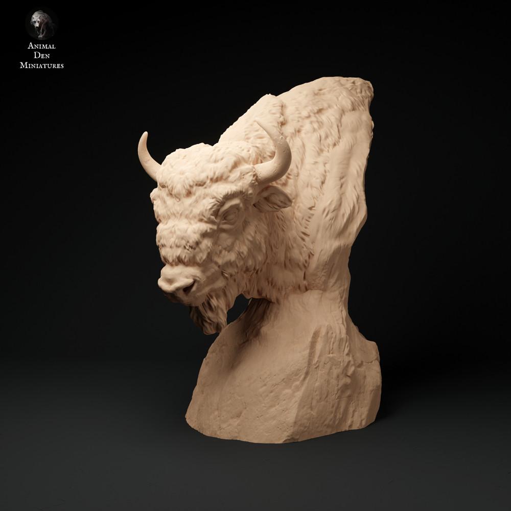 Product photo animal figure Animal Den Miniatures 2: Wild animal figure: European bison - bust (23_11_13)
