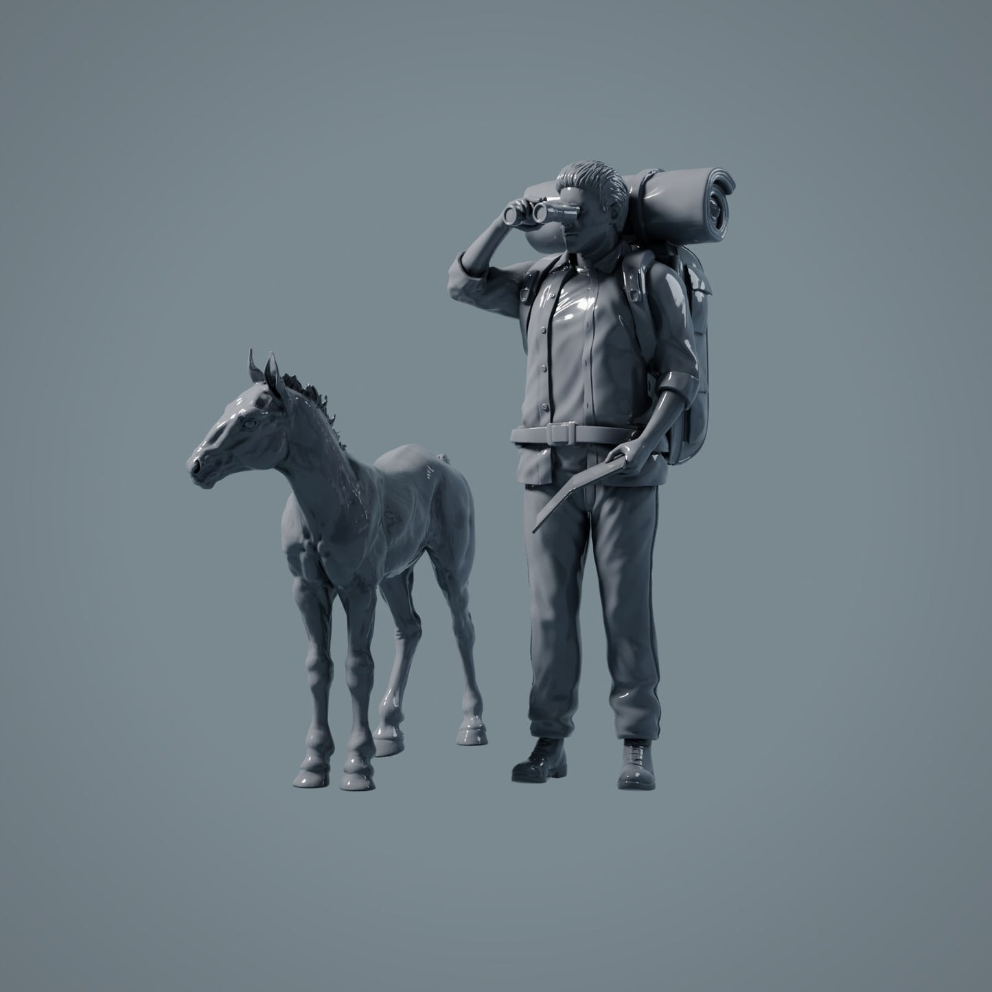 Farm Animal Figure: 2 Foals - Standing and Walking Horse (a016)
