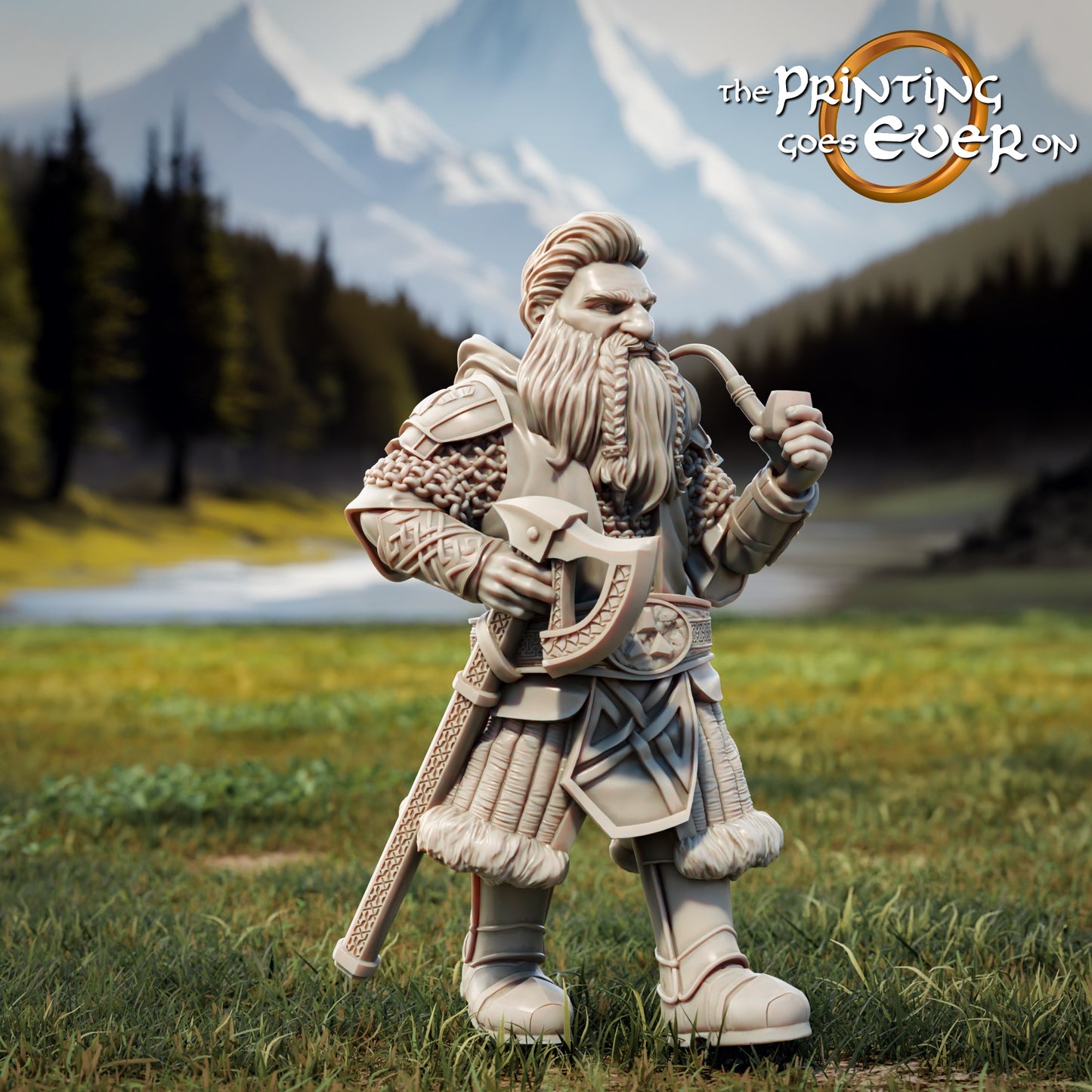 Product photo Tabletop 28mm The Printing Goes Ever On (TPGEO) 0: 9 Heroes in Wanderer Pose Remastered: Companions of Humans, Elves, Dwarves, and Halflings - Wanderer