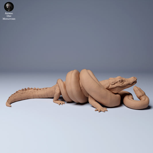 Product photo Animal Figure Diorama, Model Building: 0: Anaconda fights with Cayman: Animals from South America