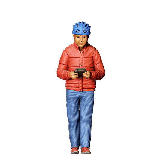 Diorama model building product photo 0: Child playing with RC car D (Ref. No. 374)