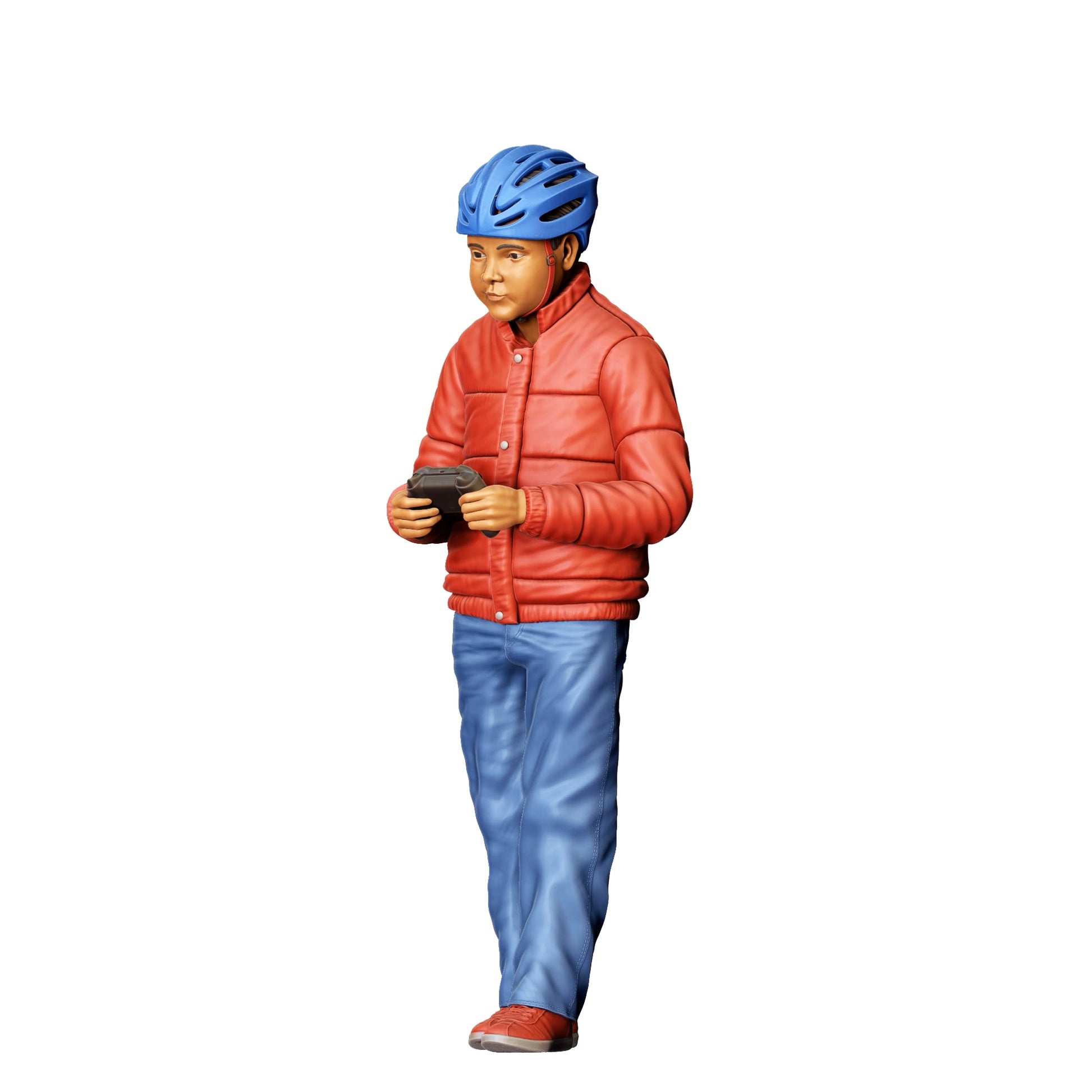 Diorama model building product photo 0: Child playing with RC car D (Ref. No. 374)