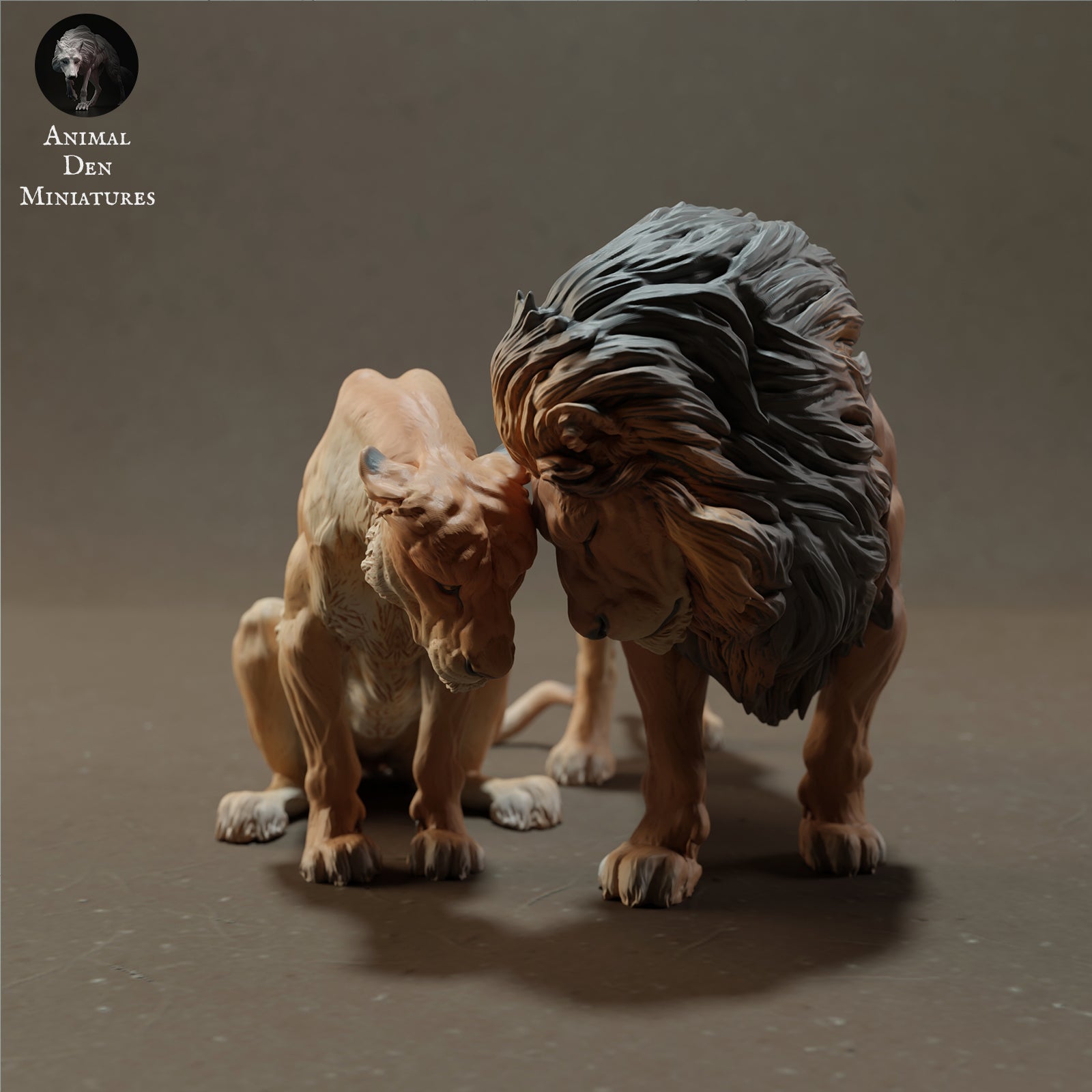 Product photo Animal Figure Diorama, Model Building: 0: Lion and Lioness - Savanna Animals
