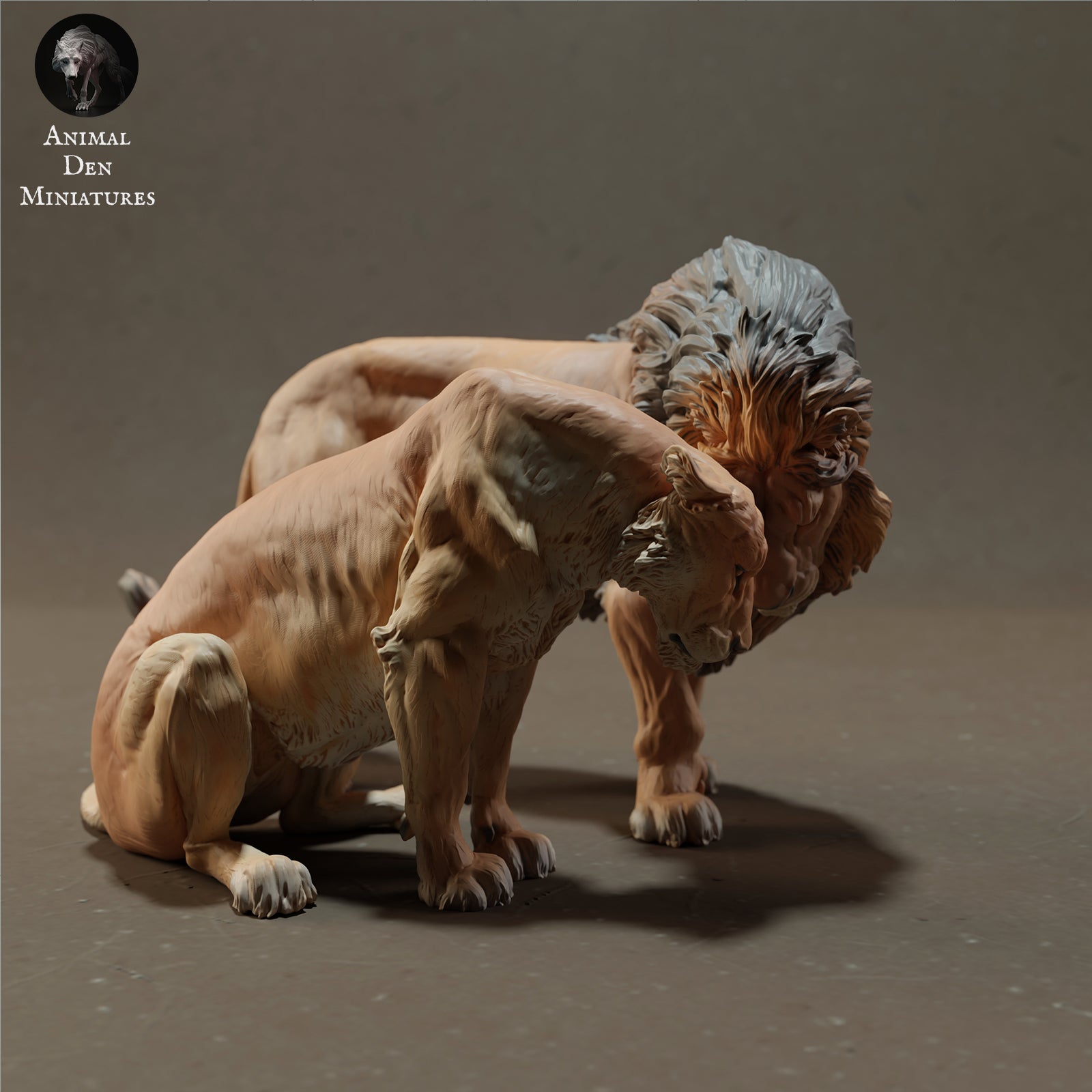 Product photo Animal Figure Diorama, Model Building: 0: Lion and Lioness - Savanna Animals