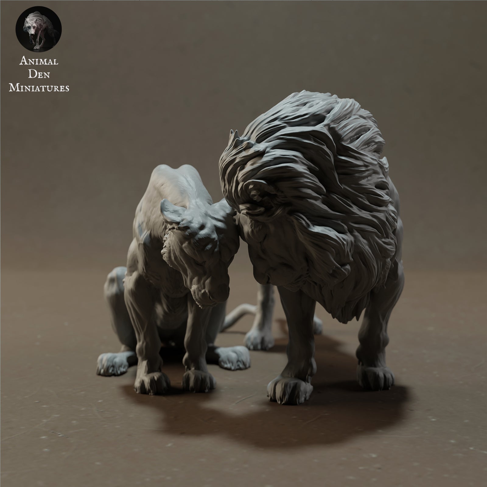 Product photo Animal Figure Diorama, Model Building: 0: Lion and Lioness - Savanna Animals