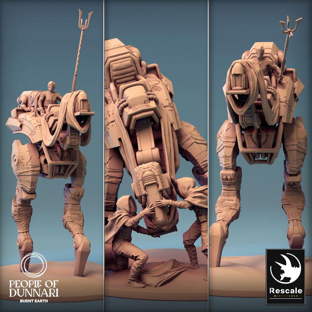 Product photo Tabletop 28mm Lord of the Print (LotP) 0: Tabletop miniature: Nomad Lancer on Mount, Desert Rider, Scout Rider, Tech Cavalry (24_03_B3)