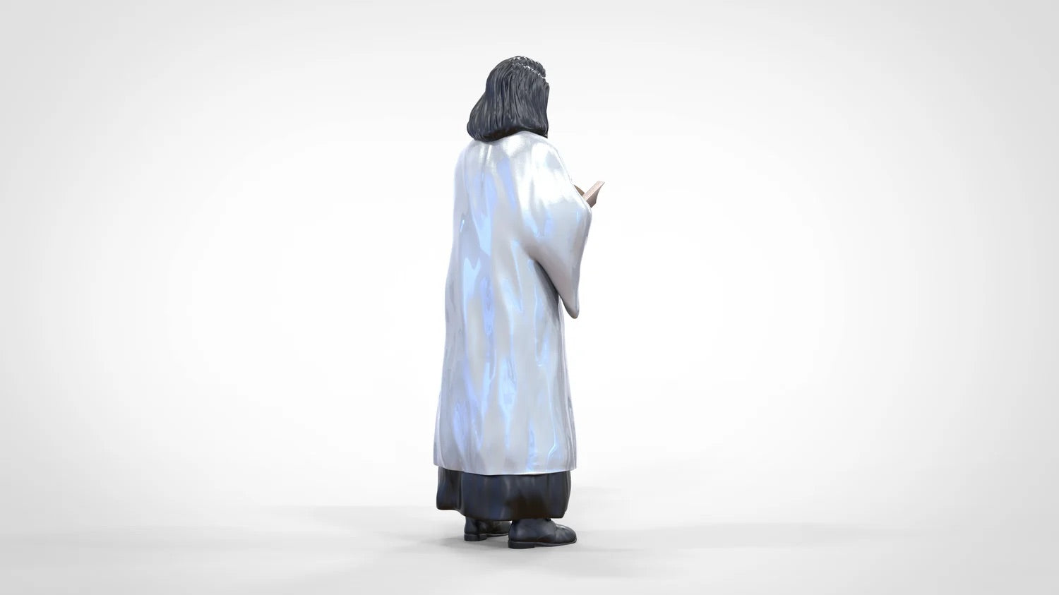 Product photo diorama and model building miniature figure: Clergy: Pastor / Priestess with Bible in service