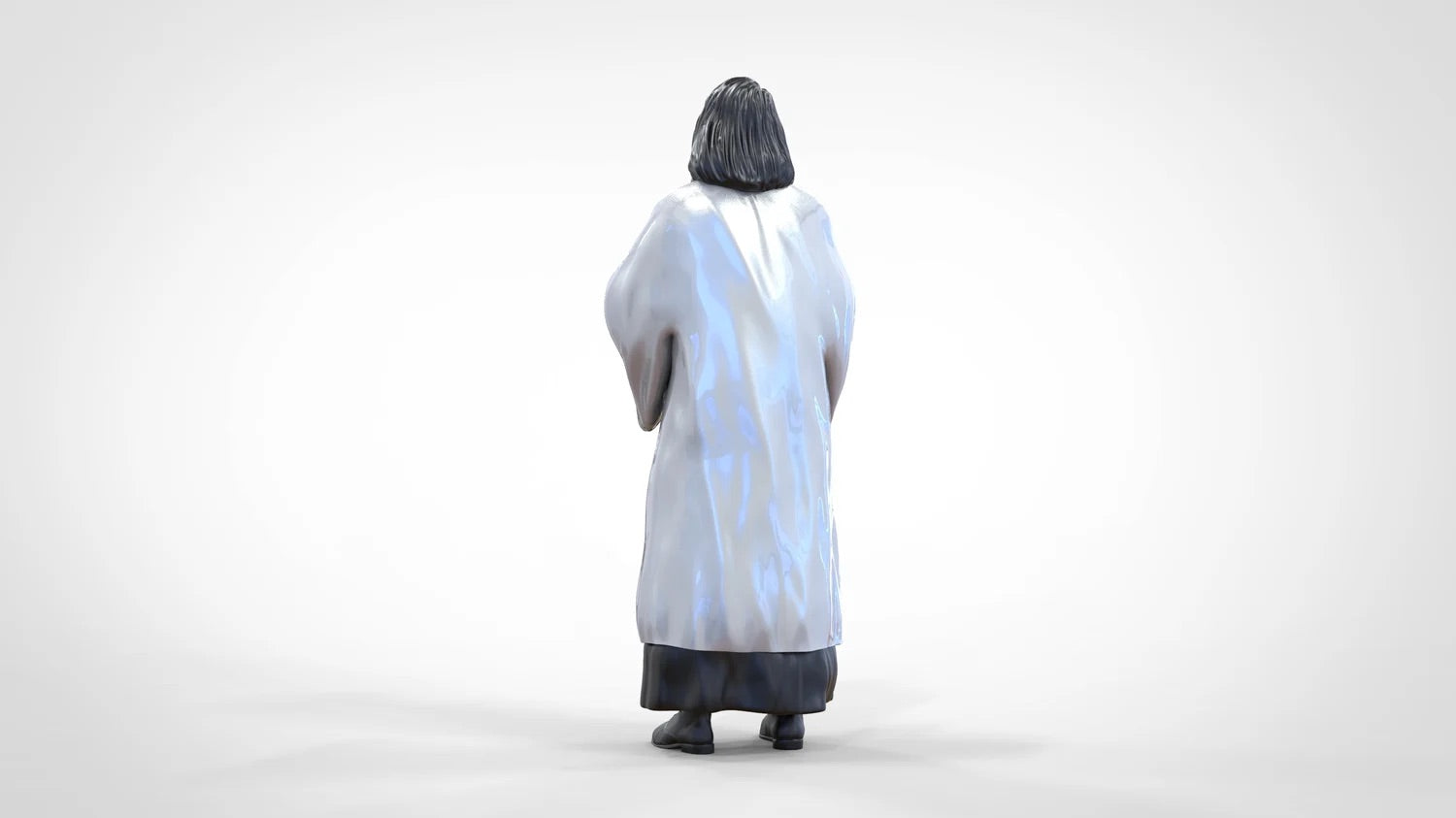 Product photo diorama and model building miniature figure: Clergy: Pastor / Priestess with Bible in service