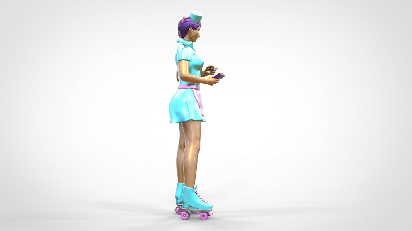 Product photo 0: Waitress on roller skates 3: Taking an order